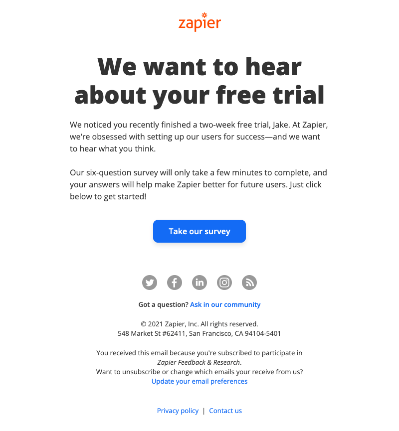 How was your free trial, Jake?