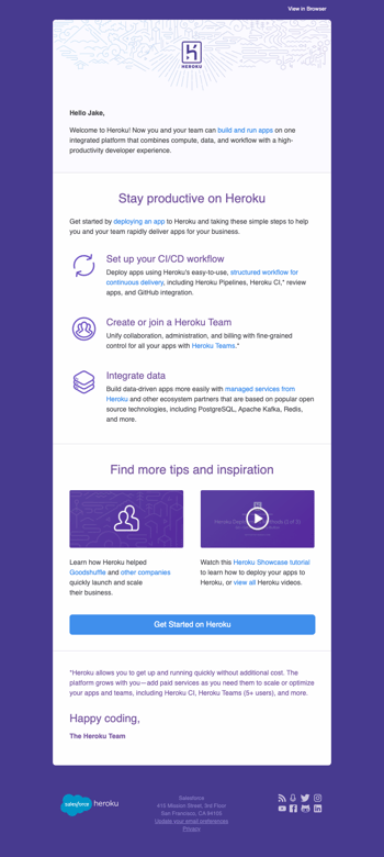 Welcome to Heroku! Get more from the platform.