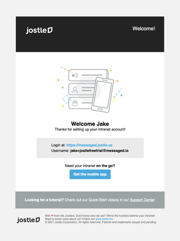 Welcome to Jostle Intranet!
